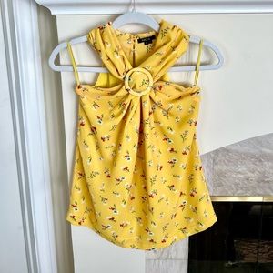 Raoul Floral Summer Top — yellow, M